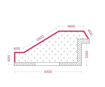 Схема балкона «Каблук»