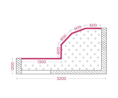 Схема балкона типа «Каблук» вариант 1