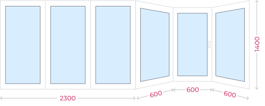 Размеры балкона типа «Каблук»